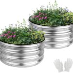 Round Galvanized Garden Bed