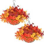 Artificial Flowers with Hanging Baskets