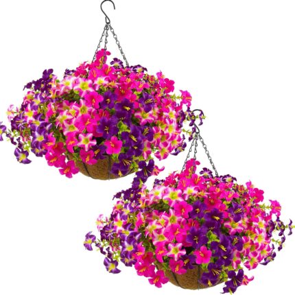 Artificial Flowers with Hanging Baskets