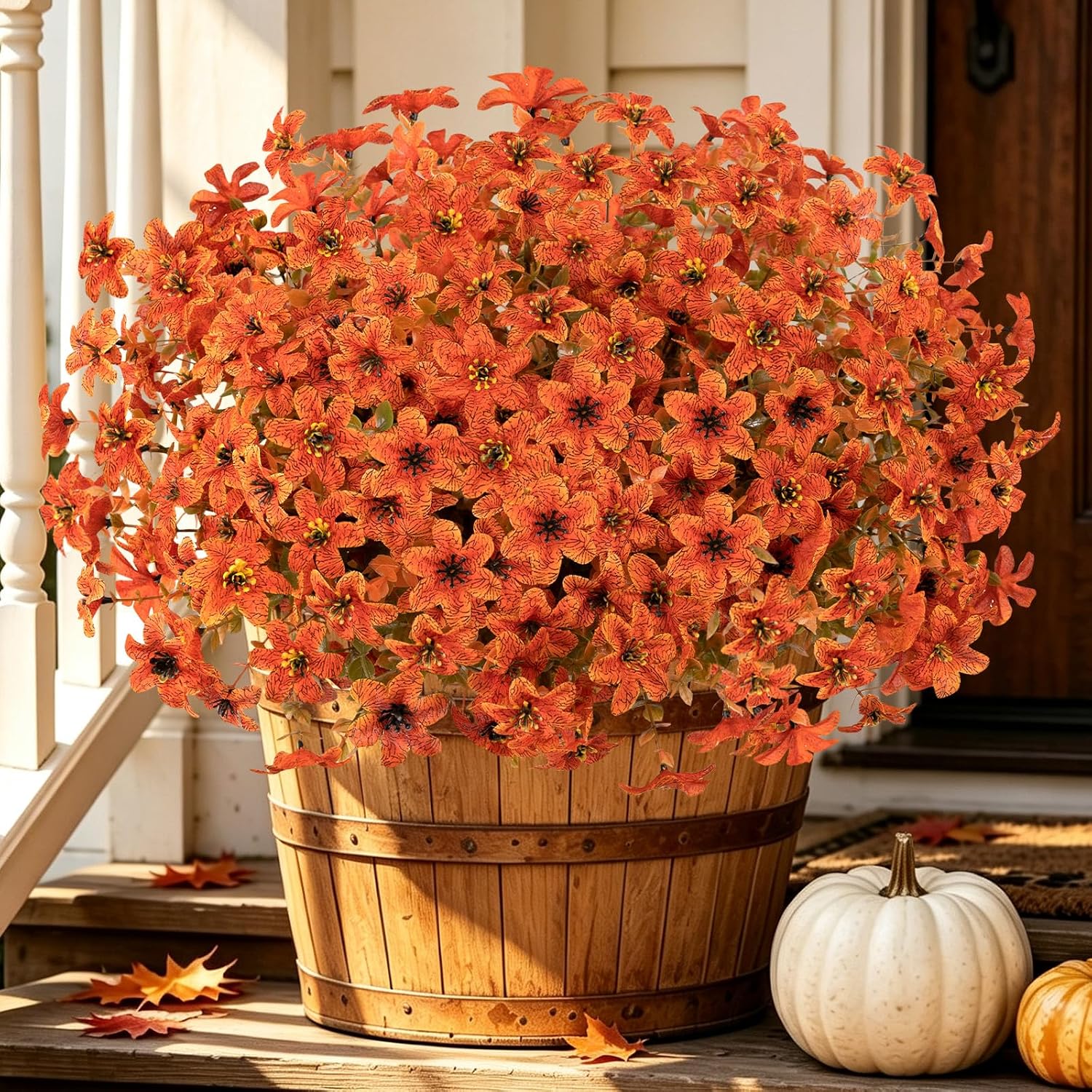 Artificial Fall Mums - 12 Bundles, UV Resistant - Image 12