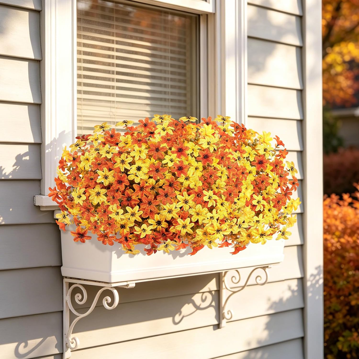 Artificial Fall Mums - 12 Bundles, UV Resistant - Image 8