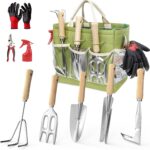 Garden Tool Set with Tote Bag, 9 Pieces
