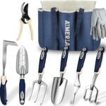 Gardening Tool Set with Carry Bag, 9 Pieces