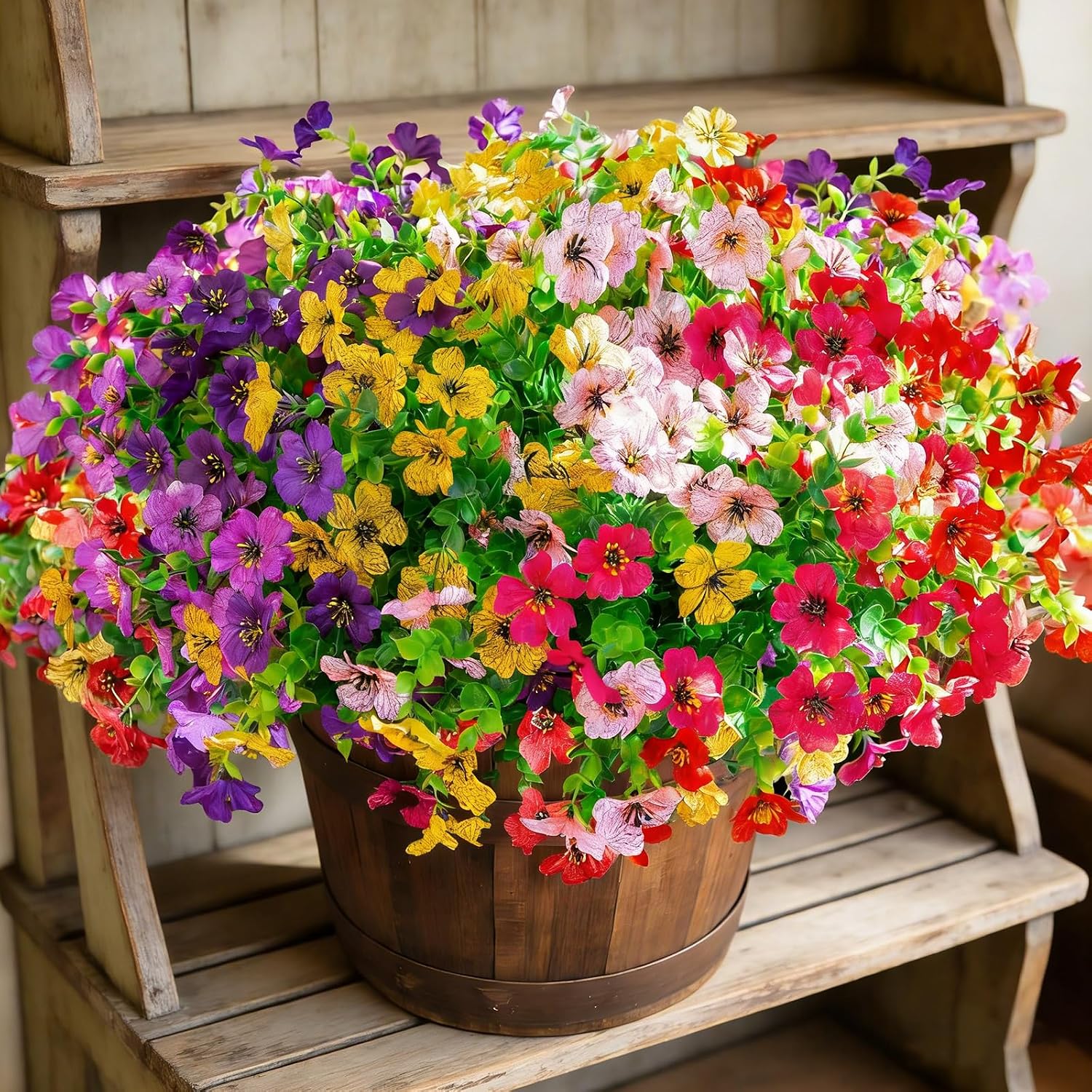 Artificial Outdoor Flowers - 12 Bundles, UV Resistant - Image 19