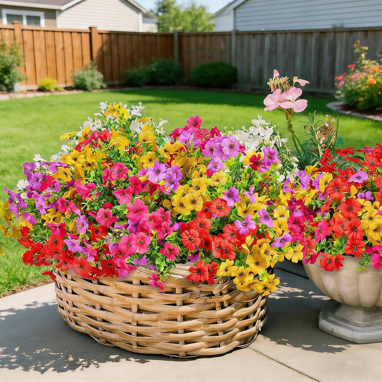 Artificial Outdoor Flowers - 12 Bundles, UV Resistant - Image 5