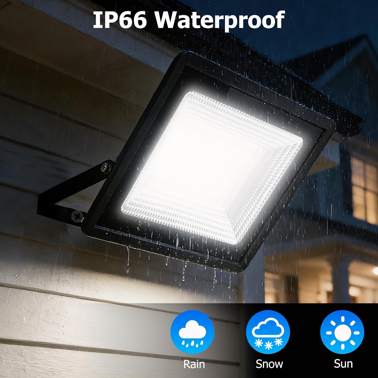 Outdoor LED Flood Lights, 50W, with 5 ft Cord, 2 Pieces — view 2