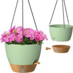 Self-Watering Hanging Planters with Drainage, Indoor and Outdoor