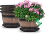 Whiskey Barrel Planter Set