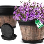 Whiskey Barrel Planter Set